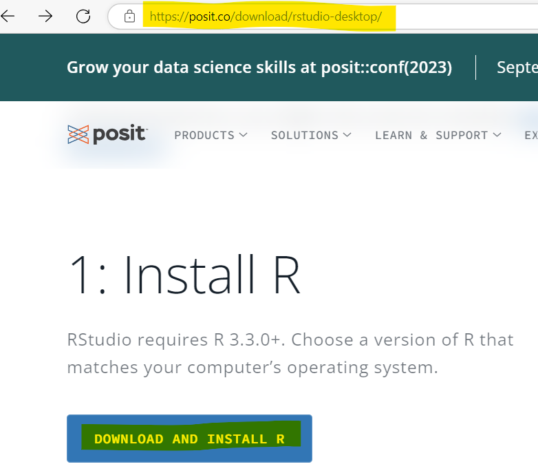 Download/Install R: Step 1